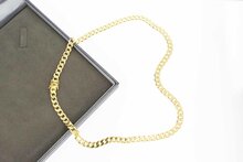 Geslepen 14 Karaat goud Gourmet ketting - 51,5 cm