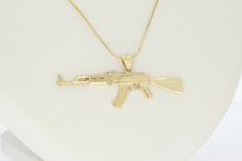 14 karaat goud Kalashnikov / AK47 hanger 