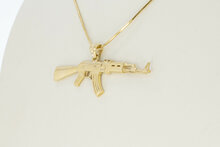 14 karaat goud Kalashnikov / AK47 hanger - 4,7 cm