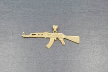 14 karaat goud Kalashnikov / AK47 hanger - 4,7 cm