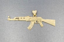 14 karaat gouden Kalashnikov hanger - 6,8 cm