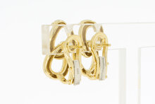 14 karaat gouden design oorclips - 2 cm