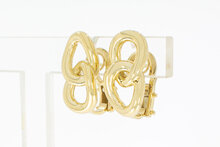 14 karaat gouden design oorclips - 2 cm