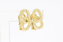 14 karaat gouden designer oorclips - 2 cm