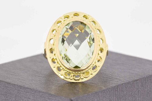 14 Karaat gouden Retro Parsolite ring - 18,2 mm