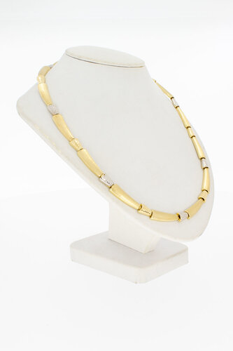 Staafjes Collier 14 karaat goud - 42,3 cm