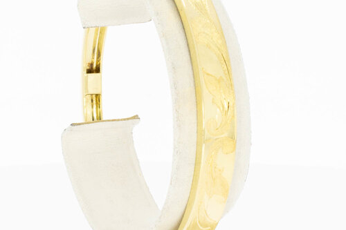 14 Karaat gouden Slavenarmband - gefigugeerd