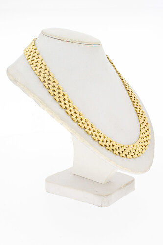 18 Karaat gouden brede Tank Collier - 45,9 cm