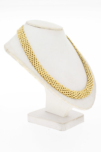 14 Karaat gouden brede Tank Collier - 44,2 cm