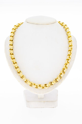 18 Karaat  geel gouden Jasseron Collier - 45,5 cm