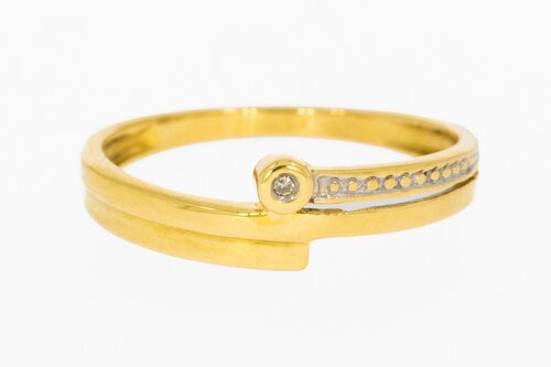 18 karaat gouden diamant Slagring - 17,8