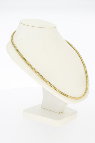 Slangen Collier 14 karaat goud -  42 cm