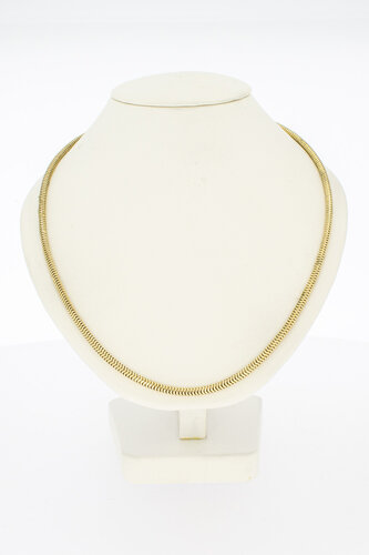 Slangen Collier 14 karaat goud -  42 cm