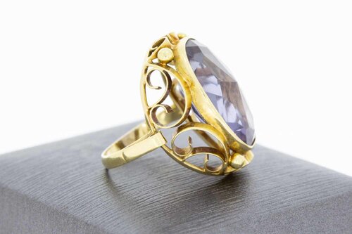 14 Karaat gouden Amethist ring - 17,1