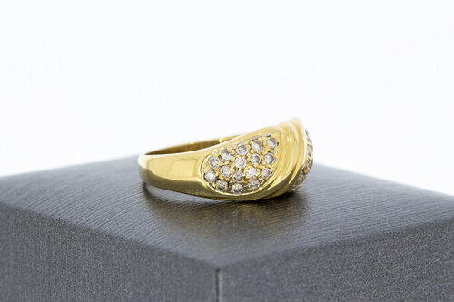 18 karaat gouden diamant Ring - 17 mm