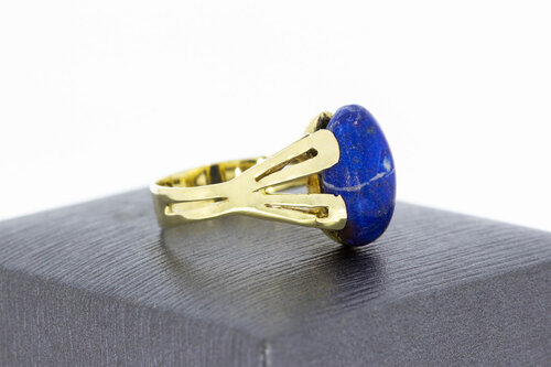 Lapis Lazulli ring 14 karaat goud - 18 mm