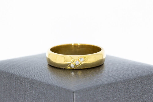 18 Karaat gouden Bandring met Diamanten - 17,6