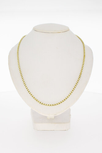 14 Karaat geel gouden Venetiaanse schakel Collier - 43 cm