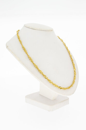 14 Karaat gouden getordeerde Gourmet ketting - 60 cm