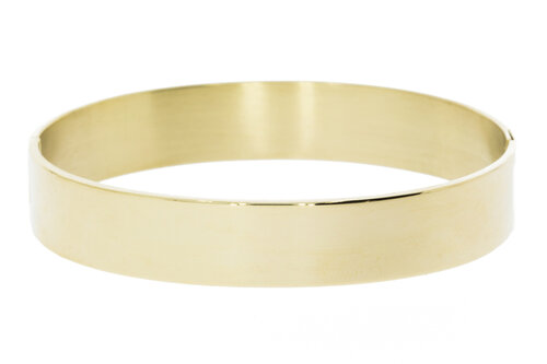 Brede 14 Karaat gouden Slavenarmband