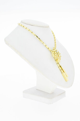 14 Karaat gouden Staafjes Collier - 43,5 cm