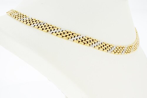 14 Karaat gouden Tank Collier - 43,3 cm