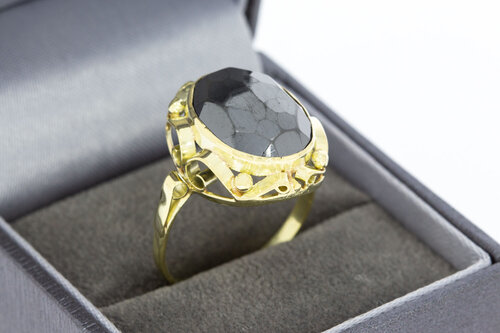 Vintage Hematiet ring 14 karaat - 19 mm