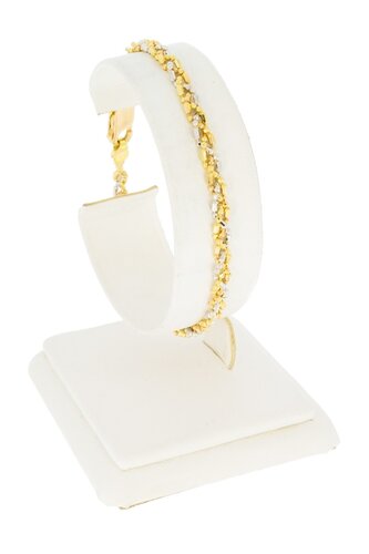 18 Karaat bicolor goudenarmband - 19 cm