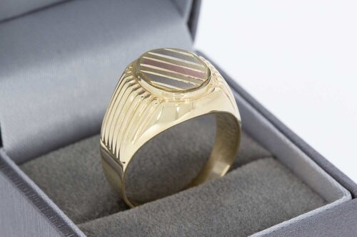 14 karaat gouden tricolor ring - 20,8