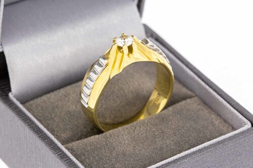 14 karaat Statement Zirkonia ring - 19,9 mm