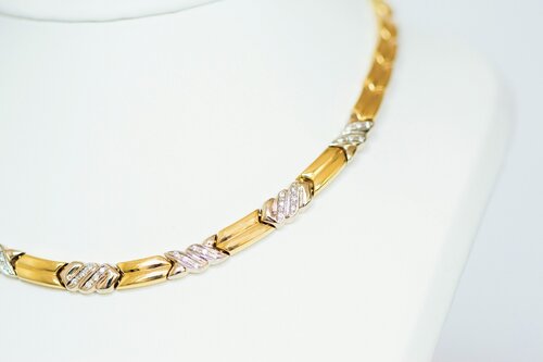 18 Karaat Goud diamant Collier - 42 cm