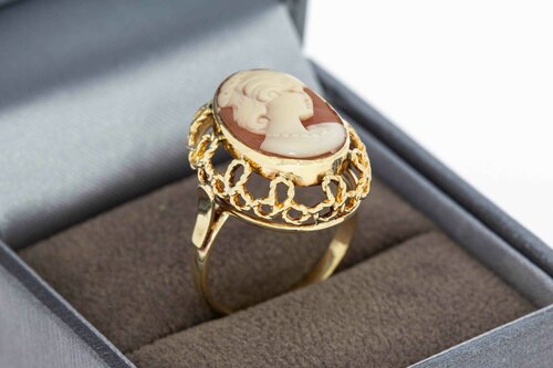 Vintage 14 karaat goud Camee ring - 17,1