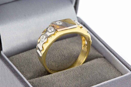 18 Karaat Statement Zirkonia ring - 19,8 mm