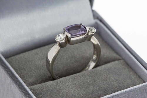 18 Karaat witgouden Spinel ring - 17,3 mm