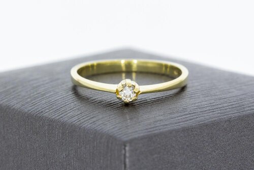 14 Karaat gouden diamantring - 17,2